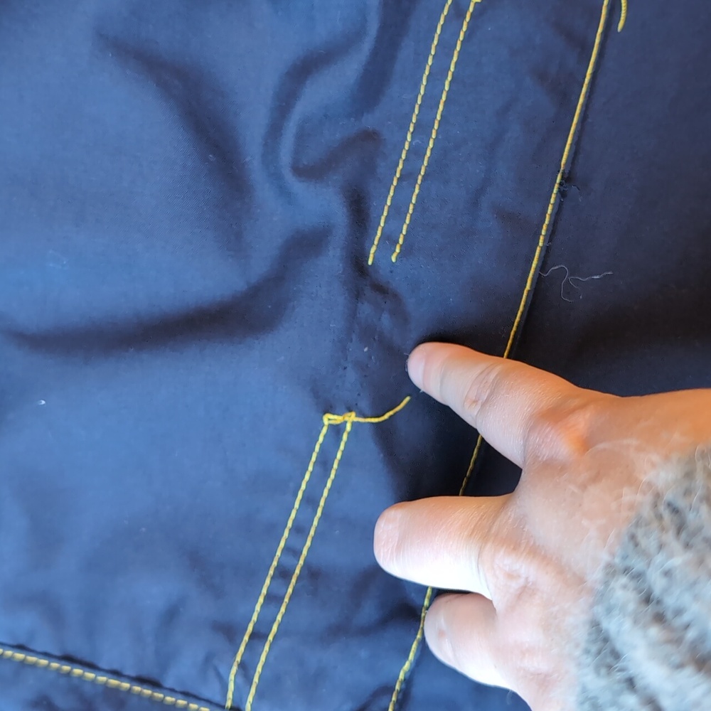 Macgear Vintage Y2K Rave Blue w/ Yellow Detailing Pants Size 42 - Picture 6 of 7